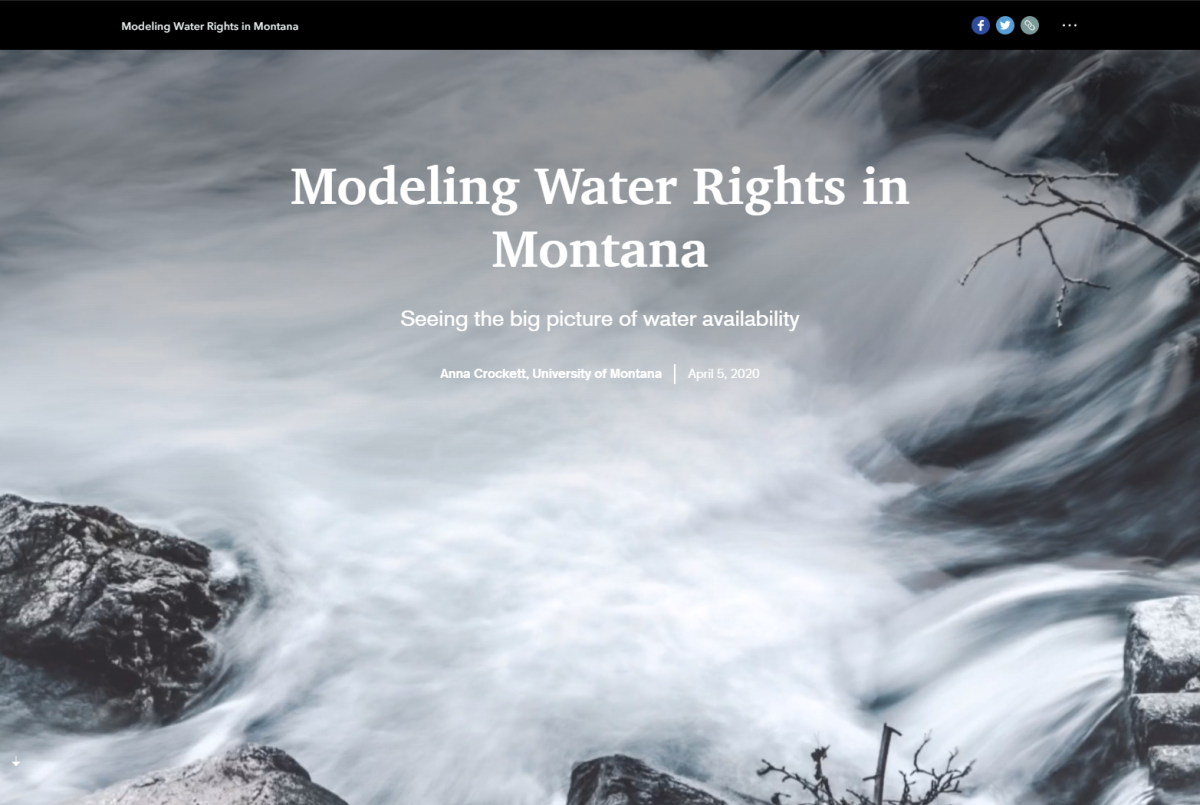 A missing link: Modeling water rights in Montana